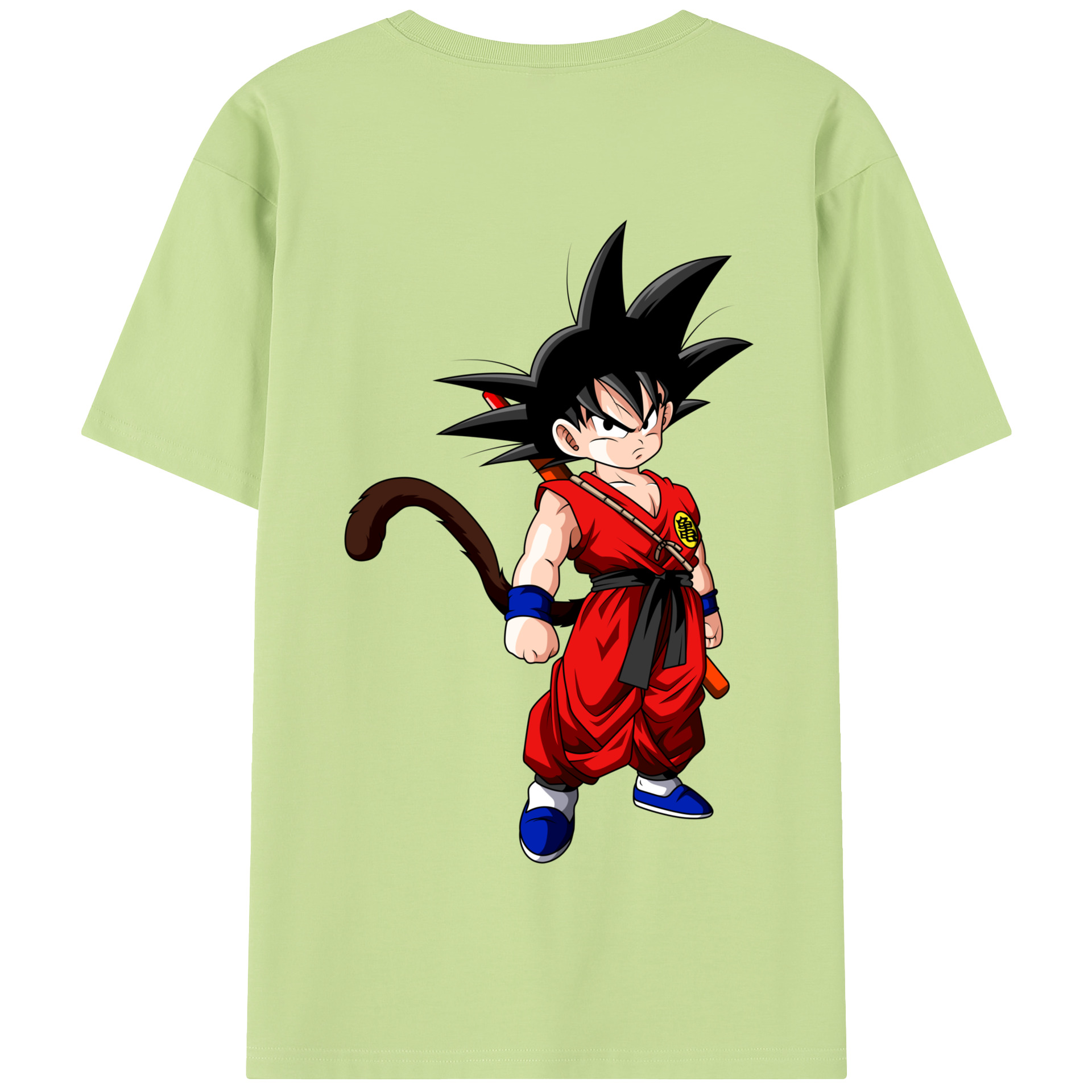 （画像用） ドラゴンボール 孫悟空（そん ごくう）Son Goku カカロット DRAGON BALL Kakarotto 綿100％半袖Tシャツ（背面プリント）